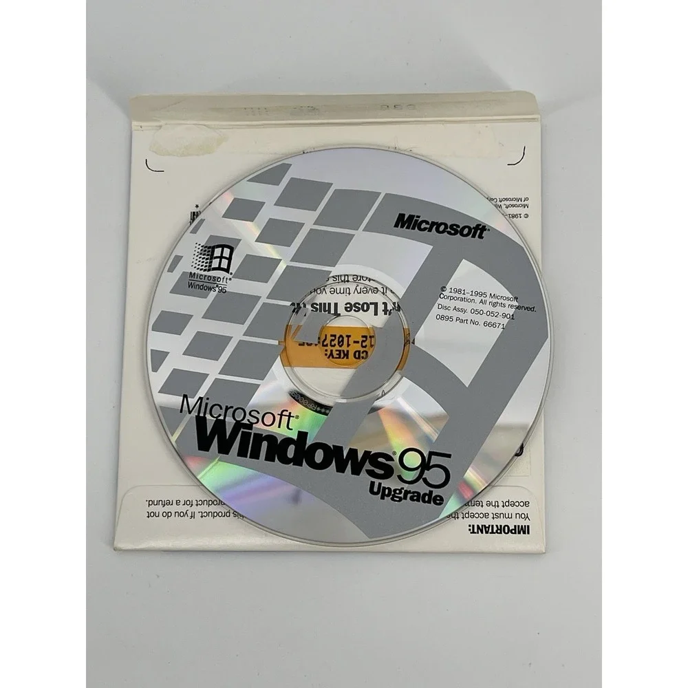 Microsoft Windows 95 Upgrade disc with key!